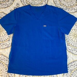 Figs Men's Royal Blue 3-pocket Chisec Scrub Shirt Size Large